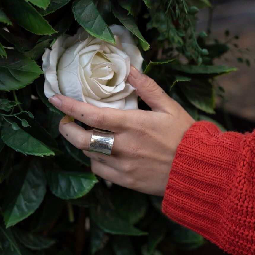 Anello polsino classico semplice regolabile - argento