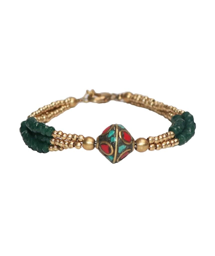 Beaded Bracelet - Green