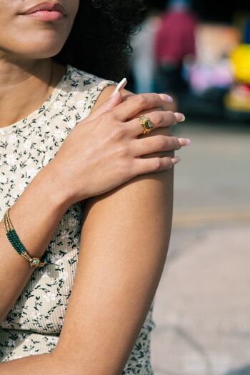 Bracelet perlé - Vert 2