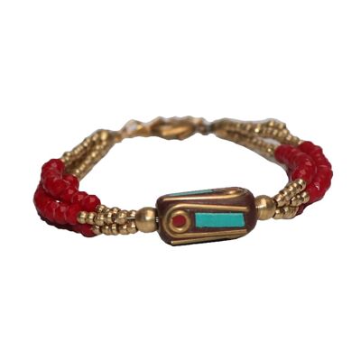 Beaded Bracelet - Red