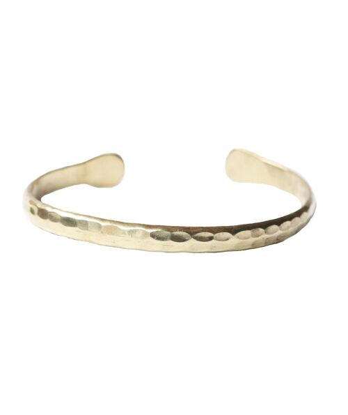 Hammered Bangle Bracelet - Gold