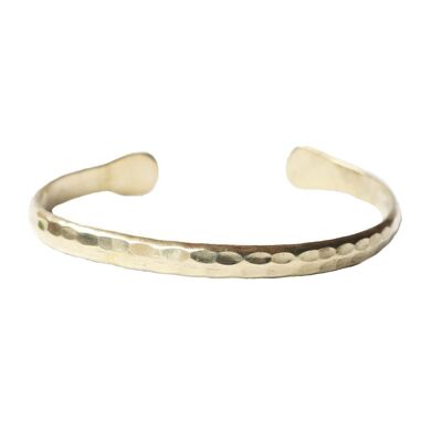 Hammered Bangle Bracelet - Gold
