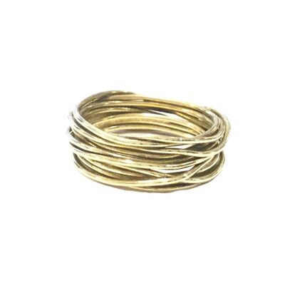 Gestapelter Ring - Gold