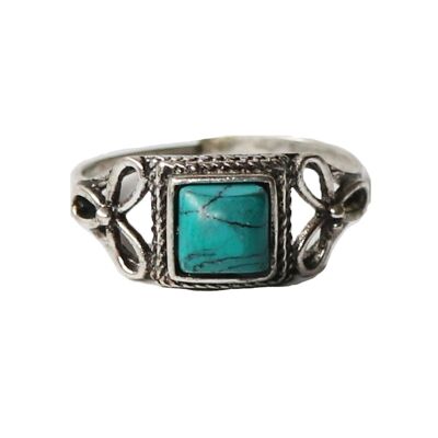 Small Stone Ring - Silver & Turquoise