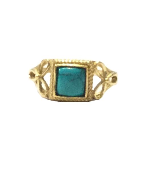 Small Stone Ring - Gold & Turquoise