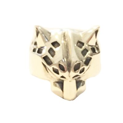 Premium-Puma-Kopf-Ring aus Sterlingsilber