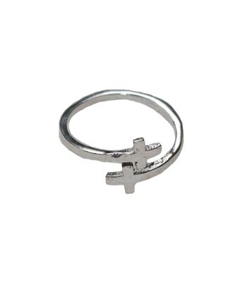 Bague Double Croix - Argent 10