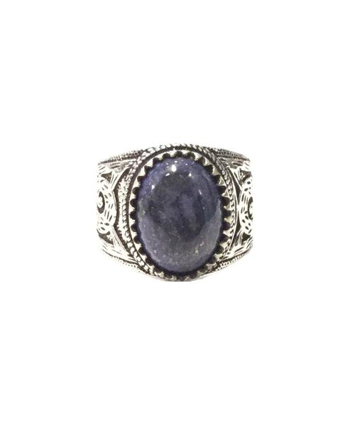 Big Stone Ring - Silver & Blue