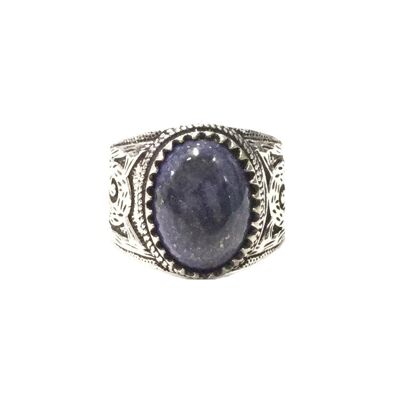 Big Stone Ring - Silver & Blue