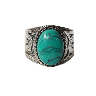 Big Stone Ring - Silver & Turquoise