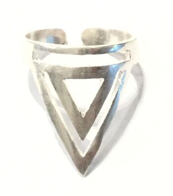 Bague Triangle Géométrique - Argent 1