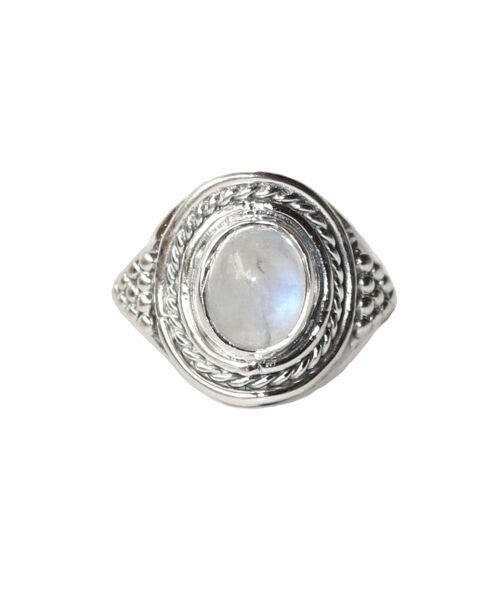 Sterling Silver Gemstone Ring - Moonstone