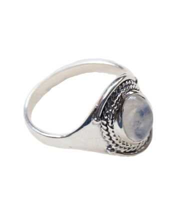 Bague en argent sterling avec pierres précieuses - Noir 4