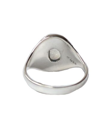 Bague en argent sterling avec pierres précieuses - Noir 6