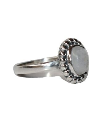 Bague en argent sterling avec pierre incrustée - Pierre de lune 5