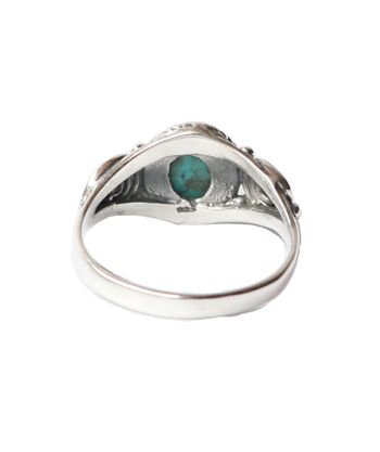 Bague Pierre Ovale en Argent Massif - Turquoise 9