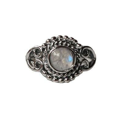 Sterling Silver Ring with Gemstone - Moonstone