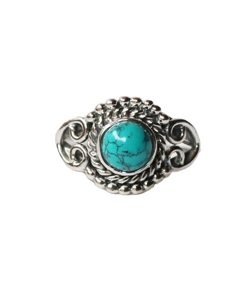 Sterling Silver Ring with Gemstone - Turquoise