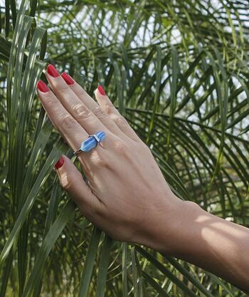 Bague Pierre Boho - Bleu 3