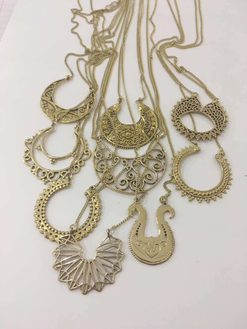 Sacred Patterns Necklace - Gold