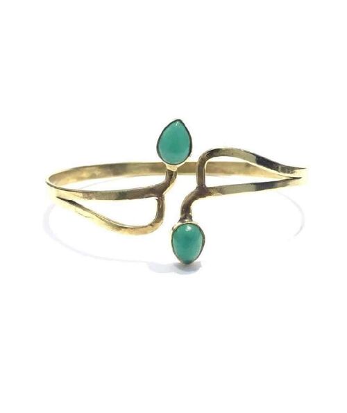 Swirly Cuff Bracelet - Green