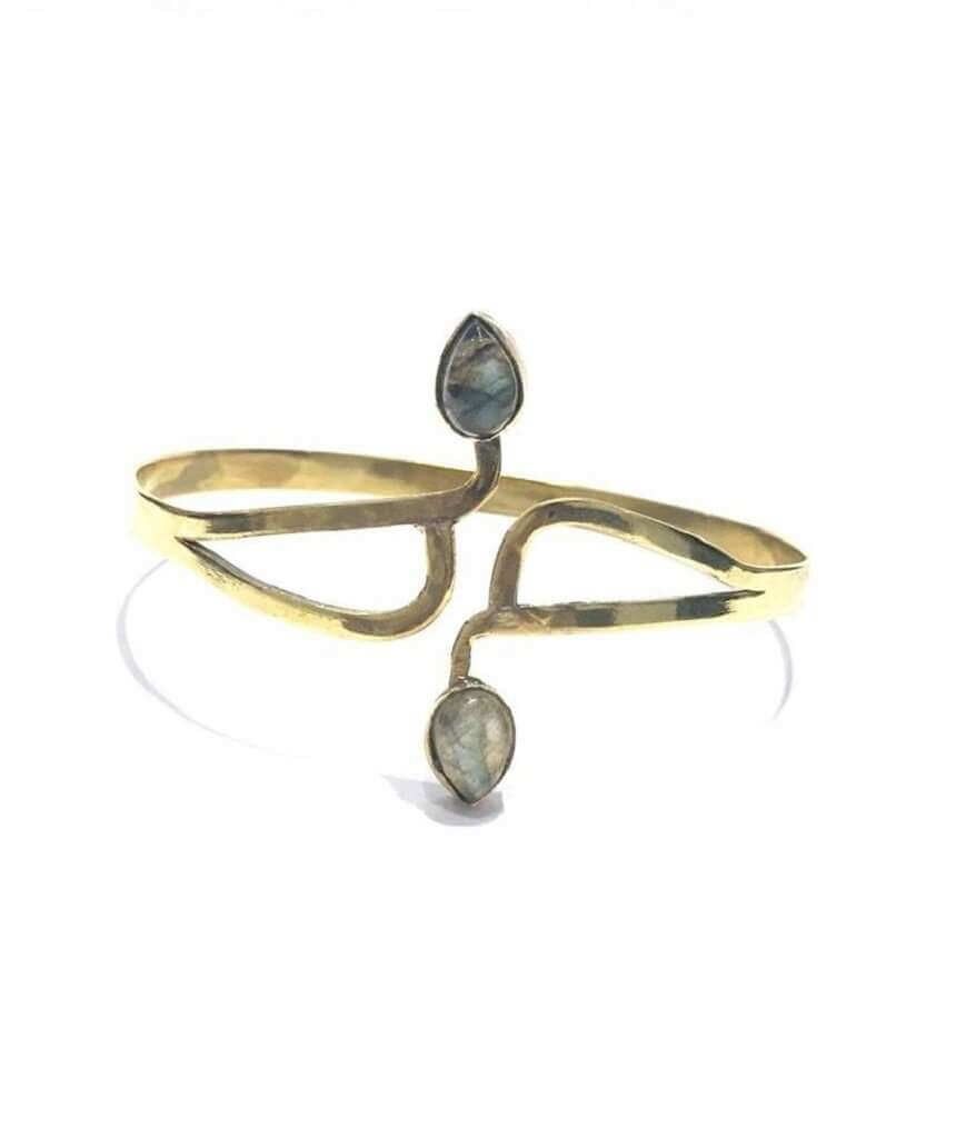 Swirly Manschettenarmband - Grau