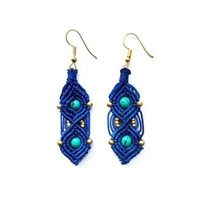 Boucles d'oreilles Attaque de perroquet - Bleu