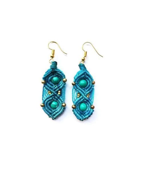Parrot Attack Earrings - Turquoise