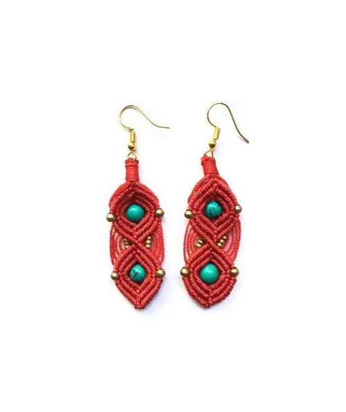 Parrot Attack Earrings - Red