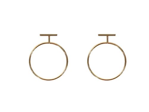 Sienna Geometrical Shape Front and Back Earrings - Gold