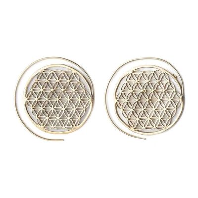 Honeycomb Hoop Earrings - Large