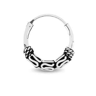 Créoles Style Bali en Argent Massif - Argent 10 mm