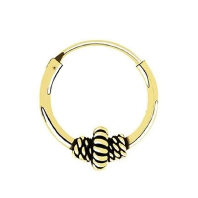 Ring aus Sterlingsilber im Bali-Stil - Gold 10 mm