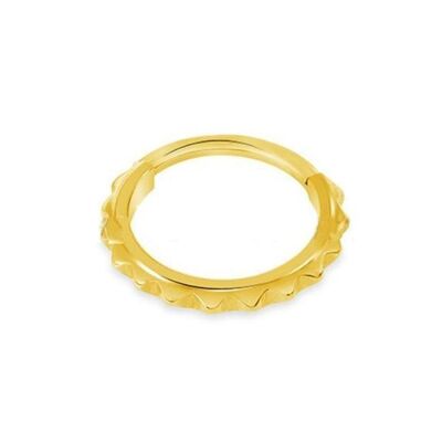 Gold Hinged Septum Ring - Sun 8mm