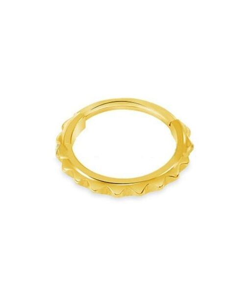 Gold Hinged Septum Ring - Sun 10mm