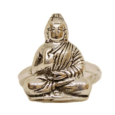 Sitzender Buddha Ring - Silber