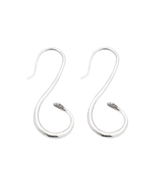Elegant Snake Earrings - Silver