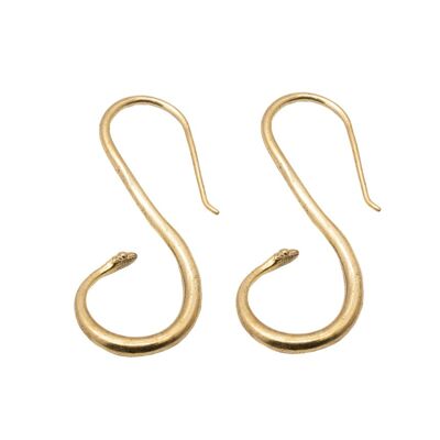Eleganti orecchini a forma di serpente - oro