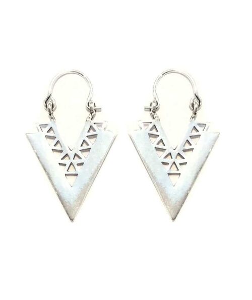 Triangle Earrings - Silver