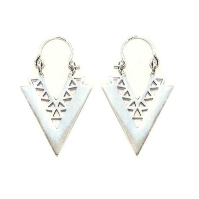 Triangle Earrings - Silver