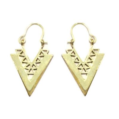 Dreieck-Ohrringe - Gold