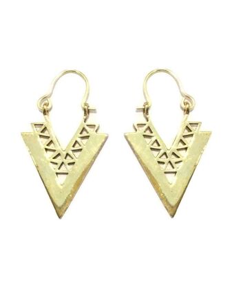 Boucles d'Oreilles Triangle - Or 1