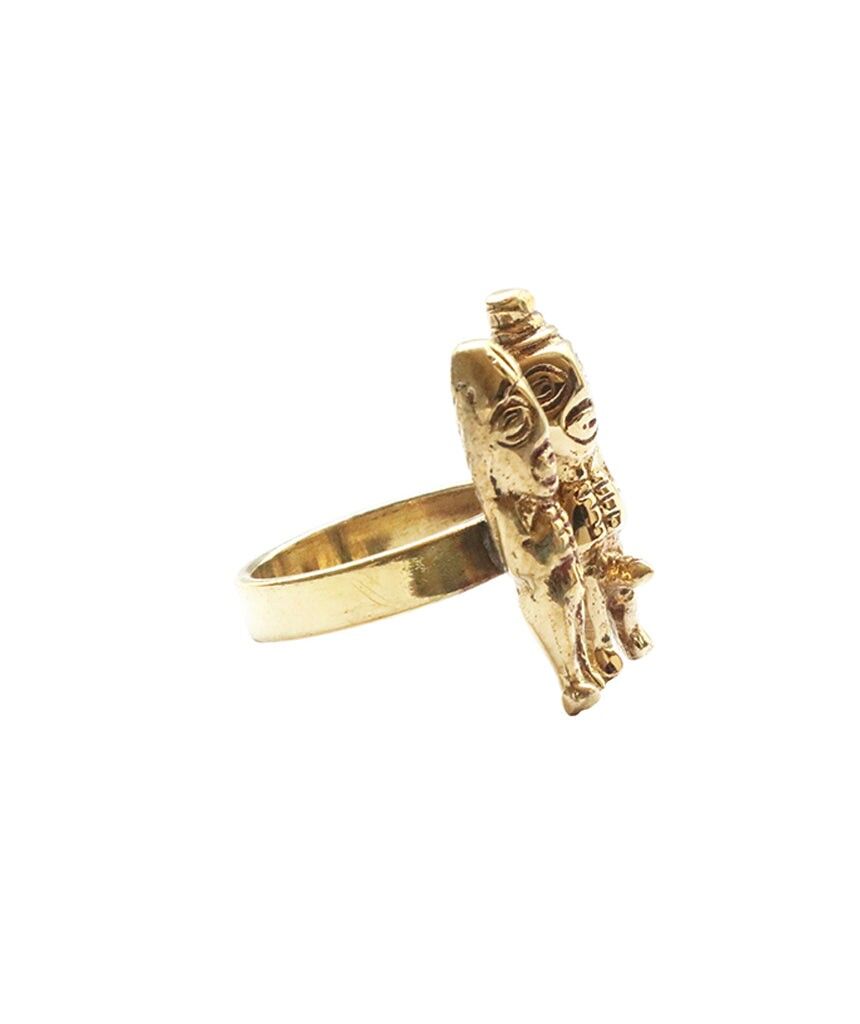Zweifiguriger Ring - Gold