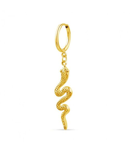Snake Hoop Earring - Gold