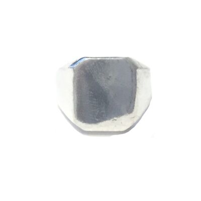 Square Signet Ring - Silver