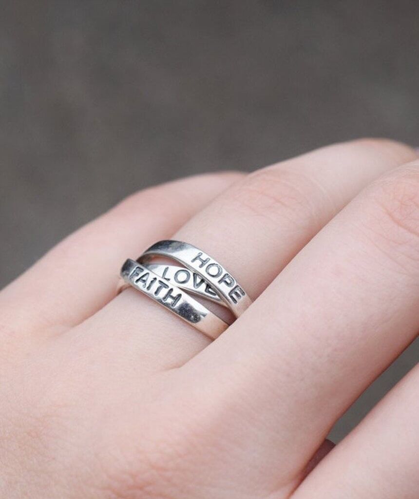 Faith love hope on sale ring