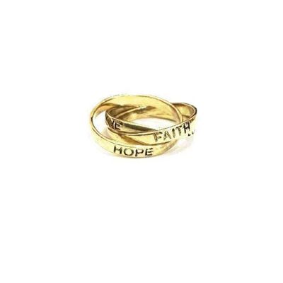 Liebe, Glaube, Hoffnung Ring - Gold
