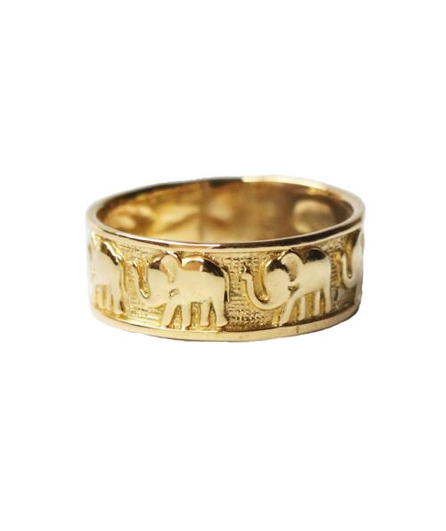 Walking Elephant Ring - Gold