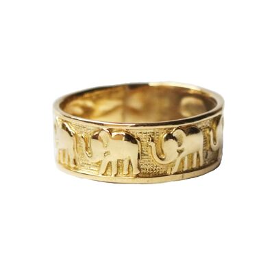 Walking Elephant Ring - Gold