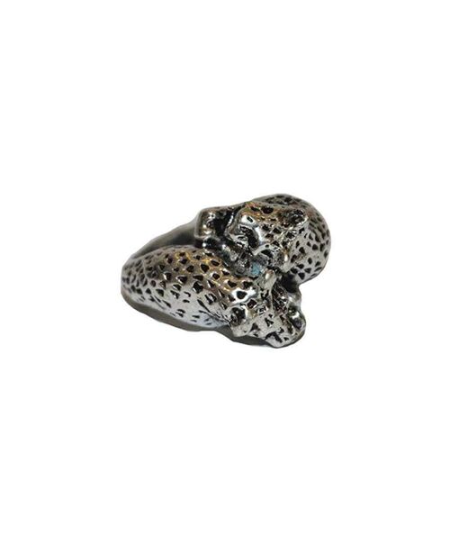 Double Leopard Ring - Silver